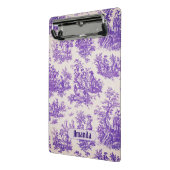 ヴィンテージフローラ紫色トワールデジュイミモノグラム ミニクリップボード (アングル2)