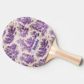 ヴィンテージフローラ紫色トワールデジュイミモノグラム 卓球ラケット (横)