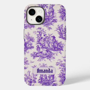 ヴィンテージフローラ紫色トワールデジュイミモノグラム Case-Mate iPhone 14ケース