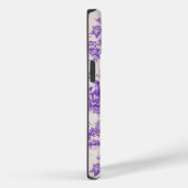 ヴィンテージフローラ紫色トワールデジュイミモノグラム Case-Mate iPhoneケース (裏面 / 右)