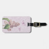 ヴィンテージフローラ紫薄紫フラワーラゲージタグ ラゲッジタグ (正面横)