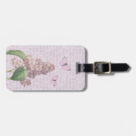 ヴィンテージフローラ紫薄紫フラワーラゲージタグ ラゲッジタグ