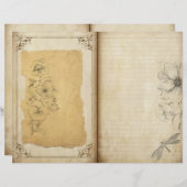 ヴィンテージフローラ経過日誌スクラップブック紙 (正面/裏面)