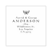 ヴィンテージフローラ結婚した対差出人住所 ラバースタンプ (インプリント)