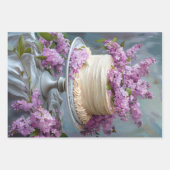 ヴィンテージフローラ結婚のケーキフードベーカリーデコパージュ ラッピングペーパーシート (正面3)