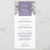 ヴィンテージフローラ結婚のメニューカード |バイオレット メニュー (正面)