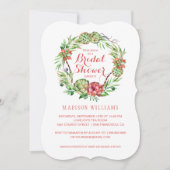 ヴィンテージフローラ結婚の多汁性|ブライダルシャワー 招待状 (正面)