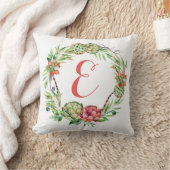 ヴィンテージフローラ結婚の多汁性|モノグラム クッション (ブランケット)
