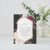 ヴィンテージフローラ結婚の詳細の宿泊 エンクロージャーカード (スタンド正面)