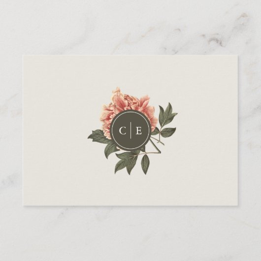 ヴィンテージフローラ結婚の詳細エンクロージャカード エンクロージャーカード (裏面)