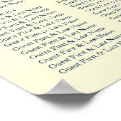 ヴィンテージフローラ結婚の8テーブルの座席表 ポスター (角)