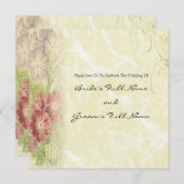 ヴィンテージフローラ結婚の 招待状 (正面/裏面)