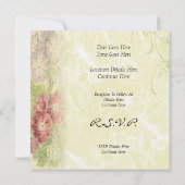 ヴィンテージフローラ結婚の 招待状 (裏面)