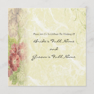 ヴィンテージフローラ結婚の 招待状