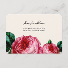ヴィンテージフローラ結婚のDECOMPAGEのREGISTRY CARD エンクロージャーカード