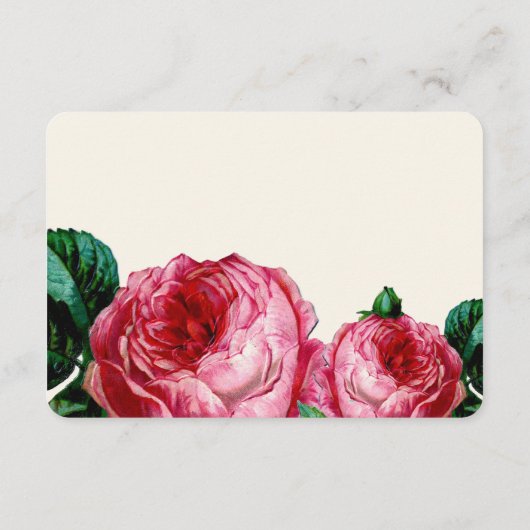 ヴィンテージフローラ結婚のDECOMPAGEのREGISTRY CARD エンクロージャーカード (裏面)