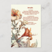 ヴィンテージフローラ結婚アールヌーボー エンクロージャーカード (正面)