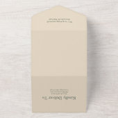 ヴィンテージフローラ結婚アールヌーボー オールインワン招待状 (外側)