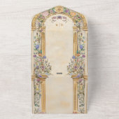 ヴィンテージフローラ結婚アールヌーボー オールインワン招待状 (外側)