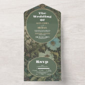 ヴィンテージフローラ結婚アールヌーボー オールインワン招待状 (内側)