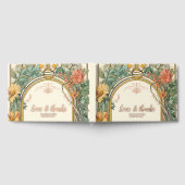 ヴィンテージフローラ結婚アールヌーボー ゲストブック (全面)