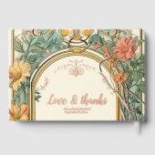 ヴィンテージフローラ結婚アールヌーボー ゲストブック (裏面)