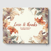 ヴィンテージフローラ結婚アールヌーボー ゲストブック (裏面)