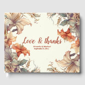 ヴィンテージフローラ結婚アールヌーボー ゲストブック (正面)