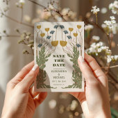 ヴィンテージフローラ結婚アールヌーボー セーブザデート