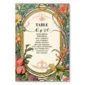 ヴィンテージフローラ結婚アールヌーボー テーブルナンバー (正面)