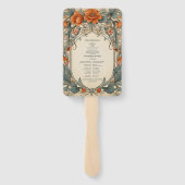 ヴィンテージフローラ結婚アールヌーボー ハンドファン (裏面)