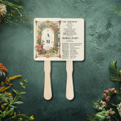 ヴィンテージフローラ結婚アールヌーボー ハンドファン