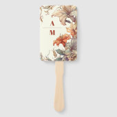 ヴィンテージフローラ結婚アールヌーボー ハンドファン (正面)