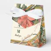 ヴィンテージフローラ結婚アールヌーボー フェイバーボックス (正面サイド)