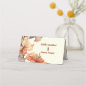 ヴィンテージフローラ結婚アールヌーボー プレイスカード (正面)