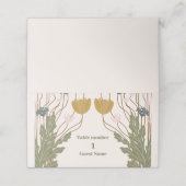 ヴィンテージフローラ結婚アールヌーボー プレイスカード (外部開封)