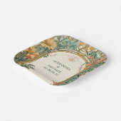 ヴィンテージフローラ結婚アールヌーボー ペーパープレート (傾斜あり)