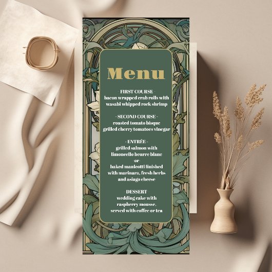 ヴィンテージフローラ結婚アールヌーボー メニュー