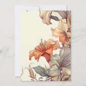 ヴィンテージフローラ結婚アールヌーボー 招待状 (裏面)