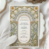 ヴィンテージフローラ結婚アールヌーボー 招待状