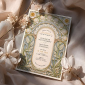 ヴィンテージフローラ結婚アールヌーボー 招待状