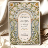 ヴィンテージフローラ結婚アールヌーボー 招待状