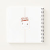 ヴィンテージフローラ結婚オーナメントのゲストブック ノートブック (裏面)