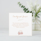 ヴィンテージフローラ結婚オーナメント サンキューカード (スタンド正面)