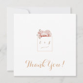 ヴィンテージフローラ結婚オーナメント サンキューカード (裏面)