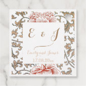 ヴィンテージフローラ結婚オーナメント フェイバータグ (裏面)