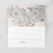 ヴィンテージフローラ結婚クリーム プレイスカード (外部開封)