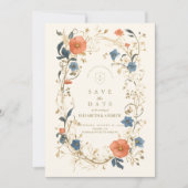 ヴィンテージフローラ結婚シダ セーブザデート (正面)