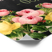 ヴィンテージフローラ結婚シャルボードのリハーサル ポスター (角)