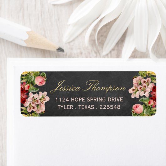 ヴィンテージフローラ結婚シャルボードコレクション ラベル (インサイチュ)